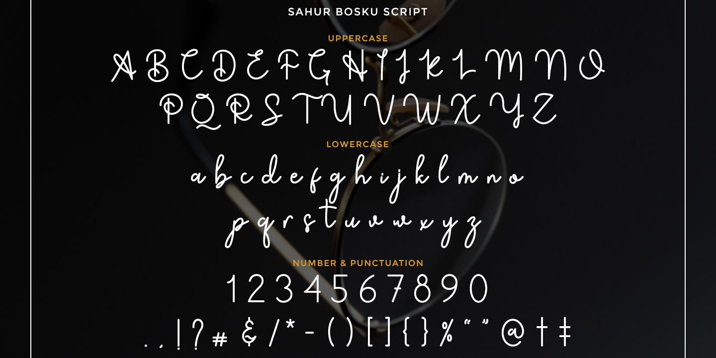 Beispiel einer Sahur Bosku-Schriftart #4